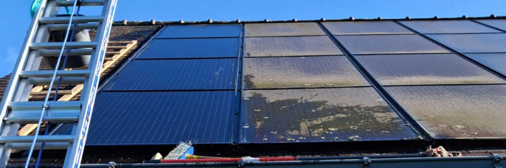 Entretien panneau solaire avant - après